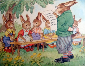 ウサギ バニー ウサギ Painting - バニークラス
